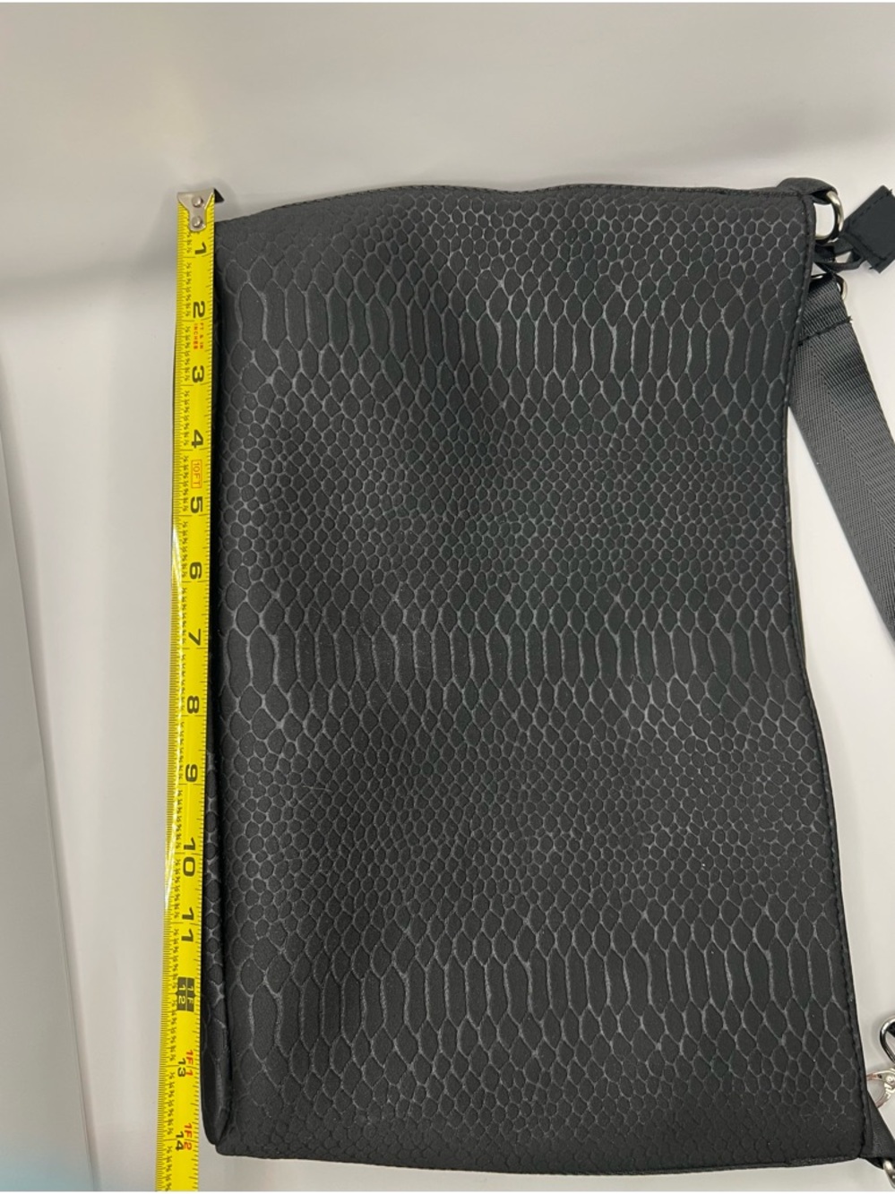 Black Snake-Embossed Crossbody Bag for Women